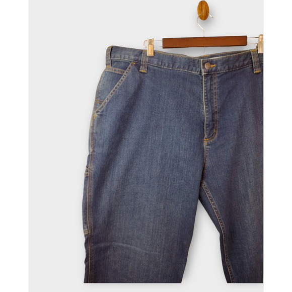 Carhartt Jeans Men 42x30 Blue Rugged Flex Relaxed Fit Utility Straight Leg Pants - Picture 12 of 13